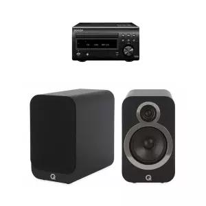 데논 RCD-M41 + 큐어쿠스틱스 3020i 미니 하이파이 오디오 세트