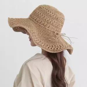 여성 여행 휴양지 패션 프레쉬 이우 밀집 밀짚 비치캡