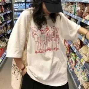 여성 박스 티셔츠 루즈핏 오버핏 프린팅 캐주얼 반팔