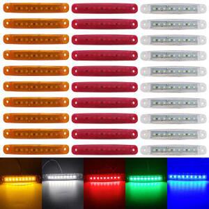 10PCS 9 LED 12V 24V 클리어런스 라이트 전면 후면 사이드 마커 표시 등 Scania 트럭 액세서리 자동차 버스