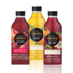 아침에주스 블랙라벨 오렌지/ABC주스/루비블렌딩 750ml 6개