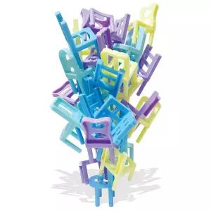 (36개) 의자쌓기블럭세트/게임/복불복/단체/실내/놀이/균형감각/집중력/발달/초등/아동/보드게임/스택킹