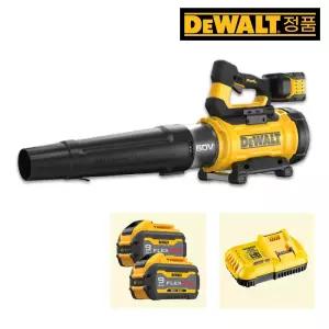 디월트 DCMBL777X2 60V(3.0Ah)/20V(9.0Ah) 배터리x2팩 충전대포송풍기 브로워 낙엽 무선송풍 세차