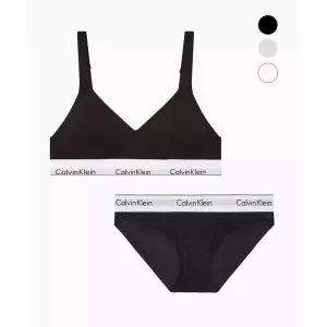 [Calvin Klein]캘빈클라인 아이콘 코튼 모달 후크형 리프트 브라렛 팬티 149361622