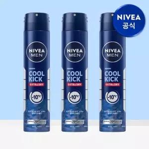 니베아 맨 데오드란트 스프레이 쿨 킥 200ml 3개