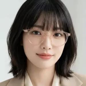 블루라이트차단 안경테 TF5796KB 072 명품 핑크 투명 뿔테 아시안핏