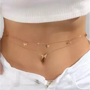 나비 허리 체인 벨트 주얼리 여성 원피스 스커트 포인트 패션