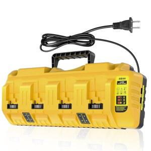 디월트 디월트 DEWALT 20V 맥스 배터리 충전소용 레이수다 DCB104 4포트 고속 충전기 교체 2개의 USB 포트 포함 디월트 디월트 DEWALT 12V 20V 20V / 60V 리튬 배터리 DCB120 DCB204 DCB206 DCB208 DCB606에 호환