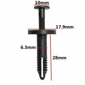 6mm 구멍용 자동차 범퍼 클립 20개 푸시 리벳 고정 플라스틱 패스너 포드용