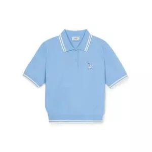MLB 여성 베이직 크롭 카라 티셔츠 A3 3FPQB0253 07SBS 50BKS 50IVS