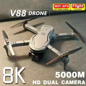 저가 HD 미니 V88 드론 8K 5G GPS 항공 촬영 원격 조종 항공기 듀얼 카메라 쿼드콥터 U