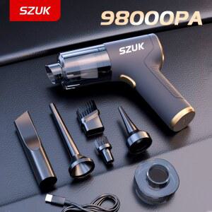 SZUK 98000PA 미니 자동차 진공 청소기 강력한 청소 기계 강력한 흡입 핸드 헬드 자동차 홈 휴대용 무선 차량용 청소기 무선 청소기 차량용청소기 차량용 무선 청소기 무선 진공 청소기 핸디청소기 무선진공 청소기