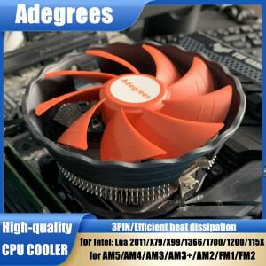 서버 냉각팬CPU 쿨러 120mm 3핀 저소음 PC 프로세서 라디에이터 (인텔 LGA 775 1700 1200 1150 1151 1156 1