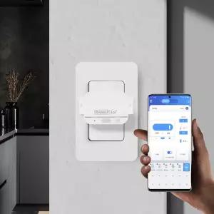 라맥스 IoT 스마트스위치 미니스위치 리모컨 자동불끄기 무선 와이파이 C타입 충전형 RSA-021WC
