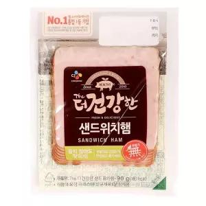 생활 더건강한샌드위치햄 축산 씨제이 90G 햄 축산가공식품 수앤서C1