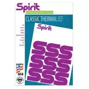 Spirit 클래식 열 타투 전사 용지 8.5인치 X 11인치 - 100매, 스텐실 용지, 미국에서 자랑스럽게 제작됨 8.5x11 Inch
