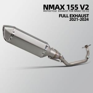 야마하 NMAX 125/155 21-24 트리시티 오토바이 배기 시스템용 파이프 키트 스쿠터 매니폴드 머플러