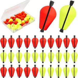 바테이코 30PCS 송어 플로트 폼 티어 드롭 스트라이크 슬롯 낚시 밥버스 브라이트 트라우트 크래피 월