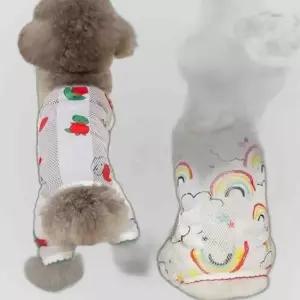 강아지 여름 메쉬 원피스 애견 민소매 의류