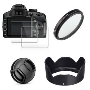UV 필터 렌즈 후드 캡 + Canon EOS M10 M100 M200 M6 M50 EF-M 15-45mm/R10 R50 R100 RF-S 18-45mm 용 유리