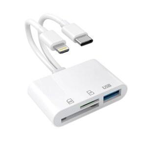 17용 5 IN 1 SD 카드 15 LIGHTNING 16E 17E 필요 13, MICROSD 플러그 앱 PRO USB-C & 플레이, MAXAIR 17 리더 14 / 없음 앤 TO 어댑터, ANDROID,