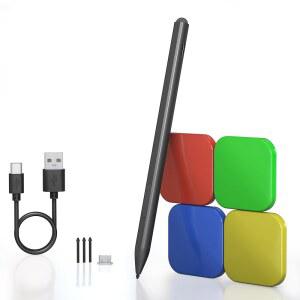 MICROSOFT SURFACE PRO용 펜 스타일러스 - 75일 배터리 수명 +4096 틸트 압력 + 터치스크린 캡 PRO 11 /10 /9 /8 /7 /6 /5 /4 /3 /X GO 3 /2 /1 BOOK /LAPTOP /STUDIO