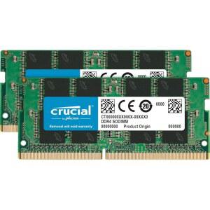 Crucial 16GB Kit (8GBx2) DDR4 3200 MT /S (PC4-25600) CL22 SR X8 Unbuffered SODIMM 260-Pin Memory - CT2K8G4SFS832A