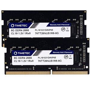 타임텍 하이닉스 IC 16GB KIT (2x8GB) DDR4 SODIMM for Intel NUC / Mini PC /HTPC 보드 2666MHz PC4-21300 비 ECC 언버퍼링 1.2V CL19 싱글 랭크 260 핀 메모리 업그레이드(16GB (2x8GB))