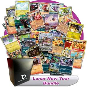 설날 TCG 랜덤 구색 번들 보장된 드래곤 파이어 또는 다크 울트라 레어 타입 카드 20장 단123얄 덱 박스