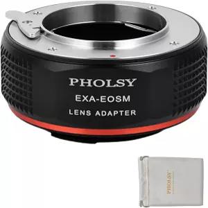 PHOLSY 렌즈 어댑터 Exakta to EF-M 호환 카메라 EOS M M2 M3 M5 M6 M10 M50 M100 M200 II EOSM