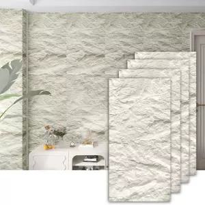 인테리어 장식용 ARTSLAT 4팩 3D PU 스톤 월 패널 - 대리석 화이트 43.30 x23.62 x0.47 인조 액센트 타일
