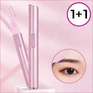 전동 눈썹정리기 얼굴 제모기 솜털제거 눈썹바리깡 여성용 남성용 잔털 1+1