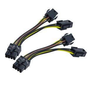 YEGAFE 2PCS PCI-E 비디오 카드 8핀 남성 GPU 전원 어댑터에 나만의 PCI 케이블 듀얼 6핀 여성용 가져오기