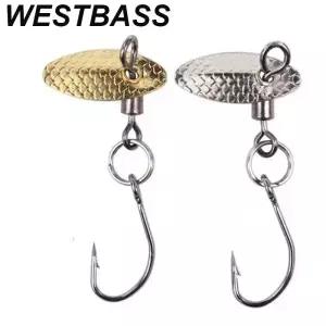 WESTBASS 마이크로 스피너 스푼 금속 지그 낚시 루어 미니 스팽글 회전 워블러 트롤링 5 개 0.4g