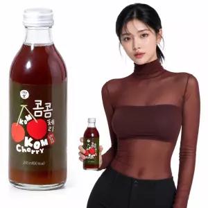 콤부차 체리맛 250ml 12병 발효음료 탄산 유산균 헬시플레저 다이어트음료