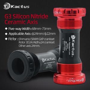 KACTUS BSA24 자전거 바텀 브래킷 세라믹 베어링 시마노 SRAM GXP 로드 MTP 크랭크셋 샤프트 직경 24-22mm