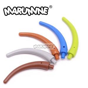 MARUMINE 80피스 MOC 빌딩 블록 공룡 꼬리 끝 부분 뿔 코너 식물  모델 키트 부품 액세서리 40379