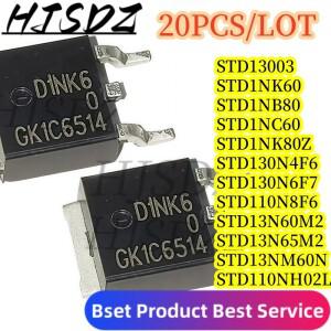 (10-20개/몫)STD110N8F6 STD110NH02L STD1NK60 D1NB80 TO-252 13NM60N STD13003 STD130N4F6 130N6