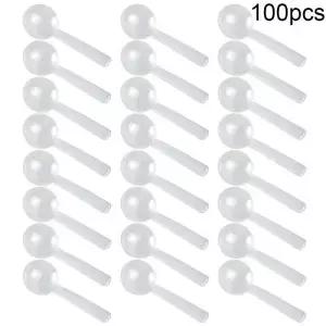 00pcs g 플라스틱 측정 특종 재사용 가능한 학년 PP 숟가락 우유 커피 티스푼 분말 주방 도구