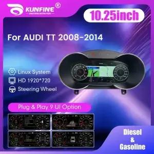 Audi TT 2008 2009 200204 계기판 속도계 가상 조종석 용 최신 025 자동차 LCD 디지털 대시 보드 클러스터