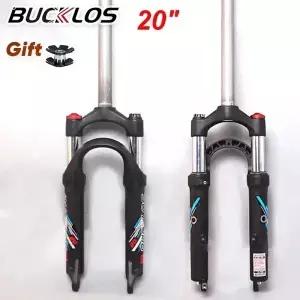 BUCKLOS 접이식 BMX MTB 자전거 서스펜션 포크 나사없는 브레이크 퀵릴리즈 전기 20 인치 8 9*00mm