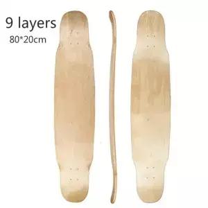 메이플 스케이트보드 롱 보드 데크 댄스 패널 4 륜 스쿠터 프리스타일 로드 DIY 액세서리 9 층