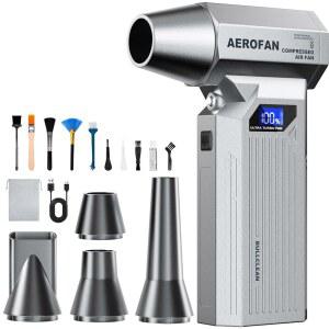 압축 에어 더스터 - 160,000RPM 전자 더스터, /자동차 /가정 미니 터보 팬 LED 조명, 먼지떨이, 조절 /키보드 충전식 가능한 블로어 4기어 /실외용 PC 무선
