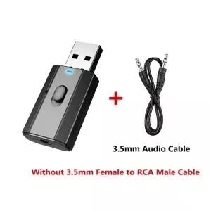무선 54 오디오 수신기 송신기 USB 전원 공급 35mm 차량용 블루투스 어댑터 PC 호스트 Aux 입력
