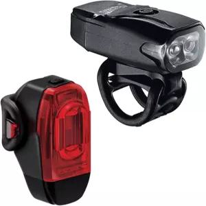 LEZYNE KTV 드라이브 헤드라이트 테일라이트 자전거 세트 200루멘 공동 성형 전면 및 40루멘 광각 후방