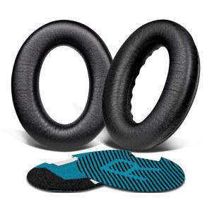 보스 헤드폰용 솔로WIT 램스킨 이어패드 쿠션 콰이어트컴포트 15 QC15 QC25 QC2 QC35 / AE2 AE2I AE2W 사운드트루 & 사운드링크 어라운드 이어 시리즈 - 브릴리언트 블랙