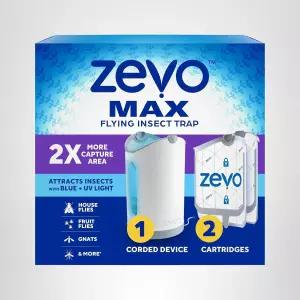실내용 Zevo MAX 벌레잡이 및 파리잡이 - 날벌레 집 과일 위한 덫 모든 방에서 사용 노-메쉬 폐기 베이스