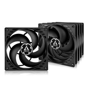 ARCTIC P14 PWM PST 140mm 케이스 블랙 압력 공유 최적화 1700RPM 5팩 200 기술(PST) 컴퓨터 팬 속도