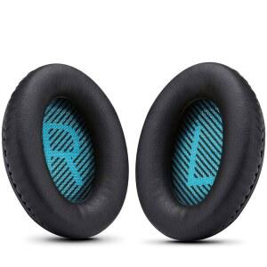 QC35 교체 이어 패드 호환 보스 콰이어트컴포트 15 QC25 QC2 II QC45 QC SE AE2 사운드트루 무선 헤드폰 주변 사운드링크 블랙