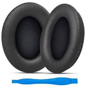 BOSE QC15 헤드폰용 GEVO 교체 이어 패드 커션 장착 QUIETCOMFORT 25 / QC2 AE2 AE2I AE2W 소프트 프로틴 가죽 쉬운 설치 사운드트루 & 사운드링크 어라운드 헤드폰